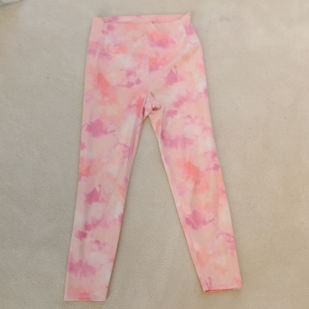 GAP Pink and Orange Tie-Dye Leggings